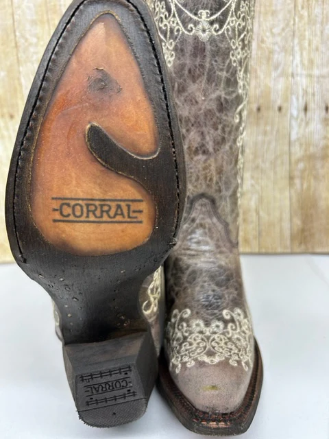 Corral - A1094 Brown Crater Bone Embroidery - Image 4