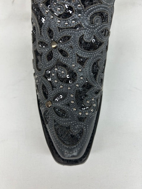 Corral - A3752 Black Inlay with Embroidery and Studs - Image 3