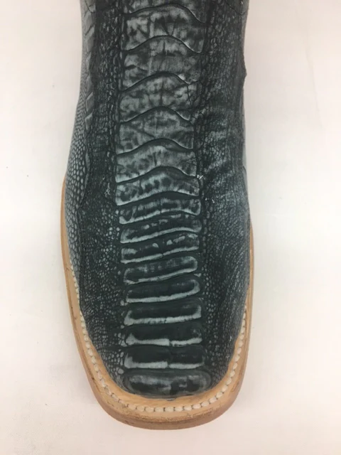 Corral - A4294 Denim Blue Ostrich Leg Narrow Square Toe - Image 3