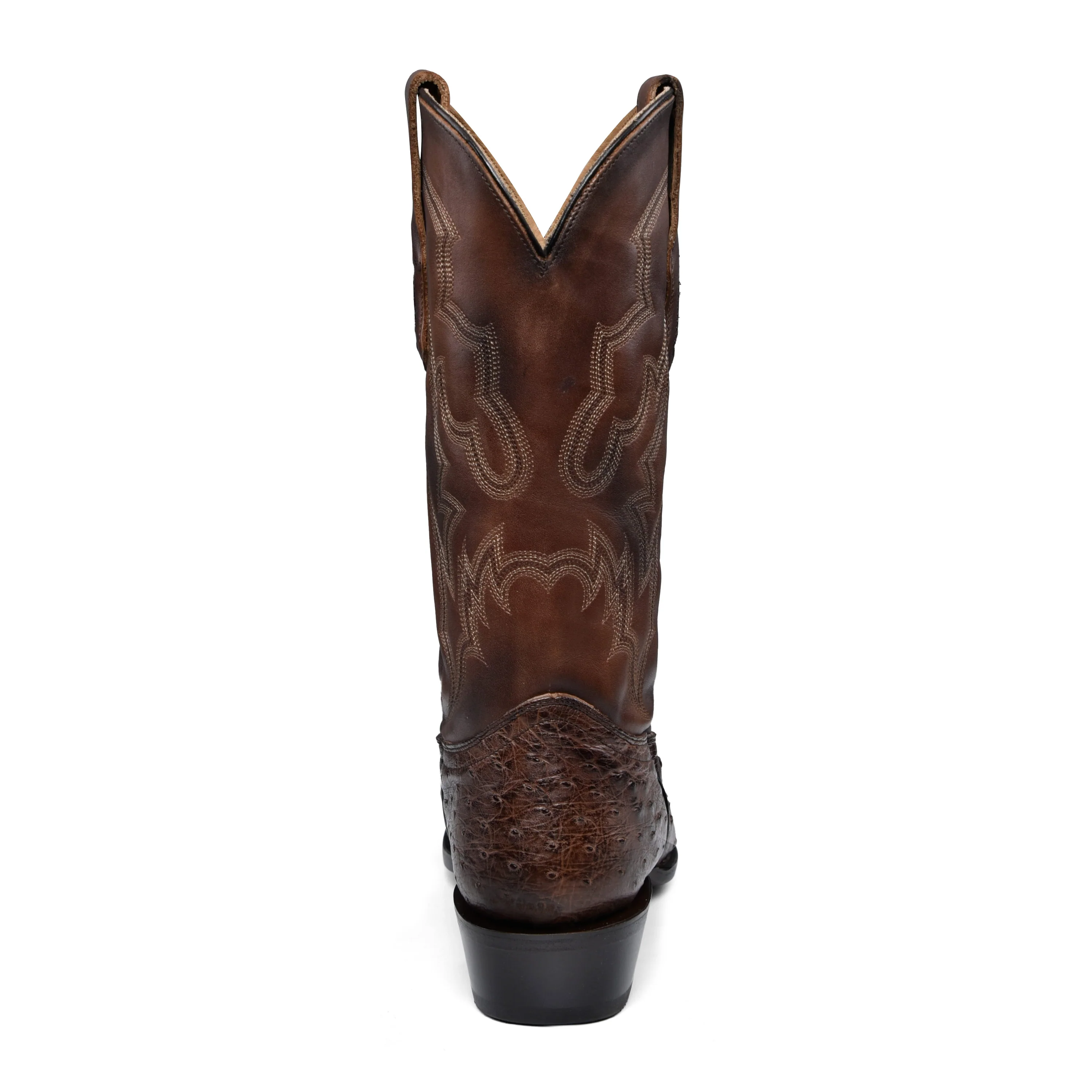 Corral - A4548 - Men's Embroidery/Ostrich Brown Narrow Square Toe Cowboy Boot (Copy) - Image 5