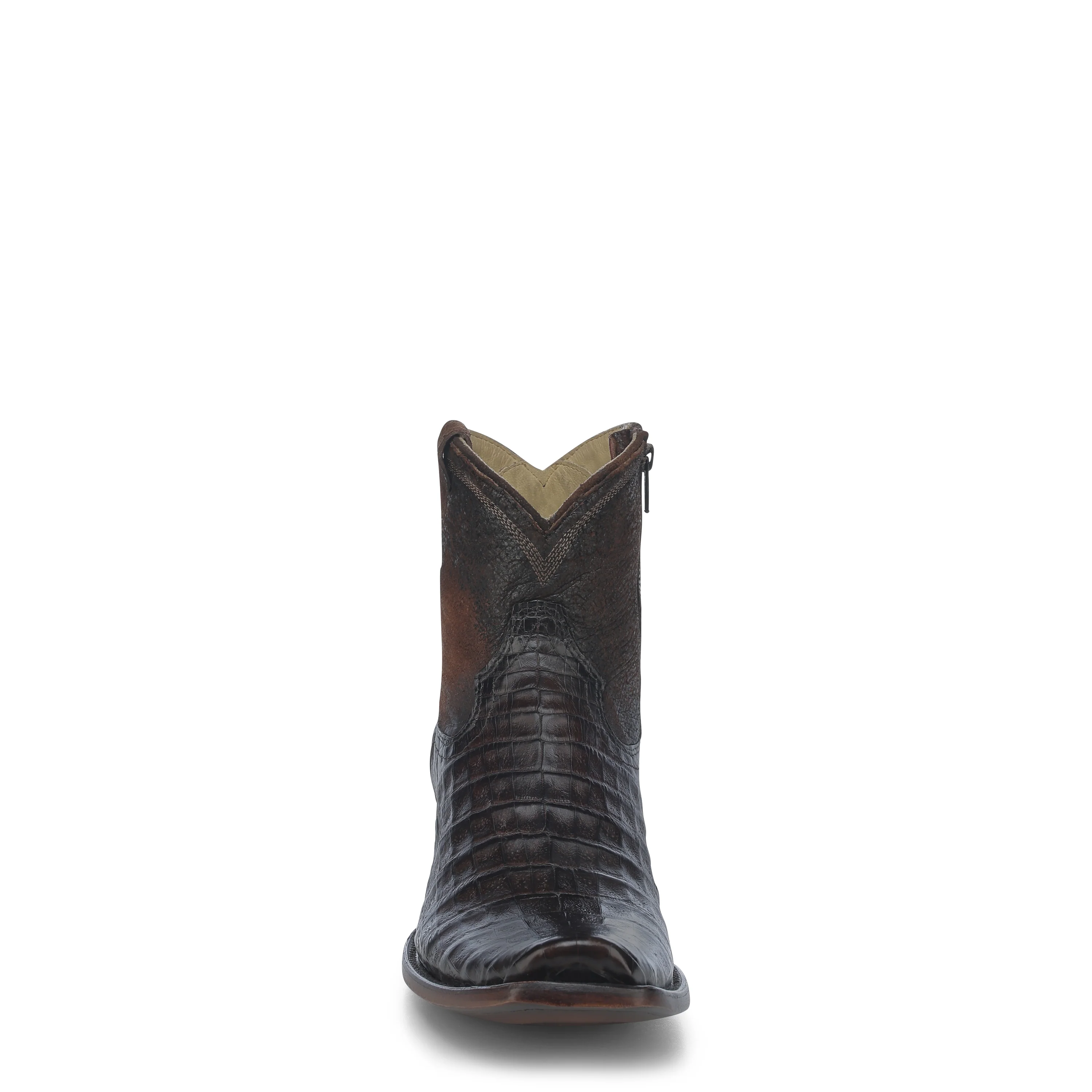 Corral - A4680 Chocolate Caiman Embroidery Narrow Square Toe - Image 3