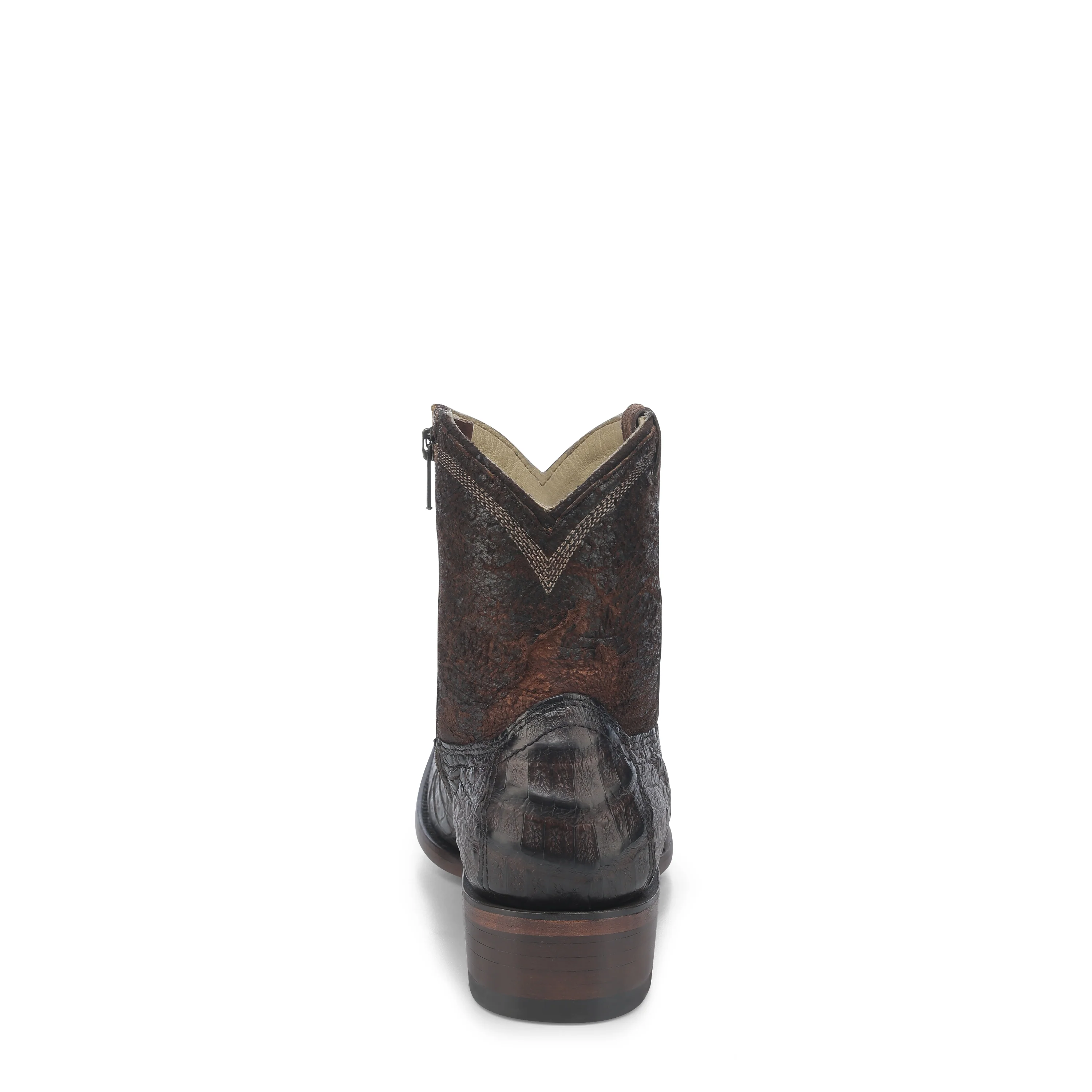 Corral - A4680 Chocolate Caiman Embroidery Narrow Square Toe - Image 4
