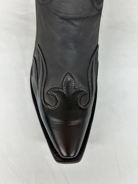 Corral - C4153 Black and Grey overlay with studs and straps - Image 3