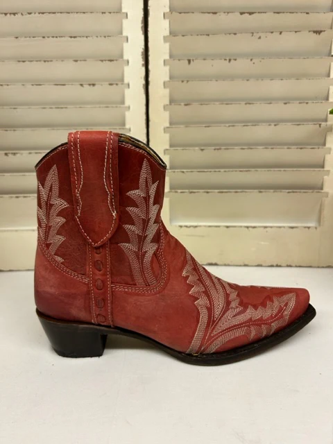 Corral - L5704 Ld. Red Embroidery zipper boot - Image 2