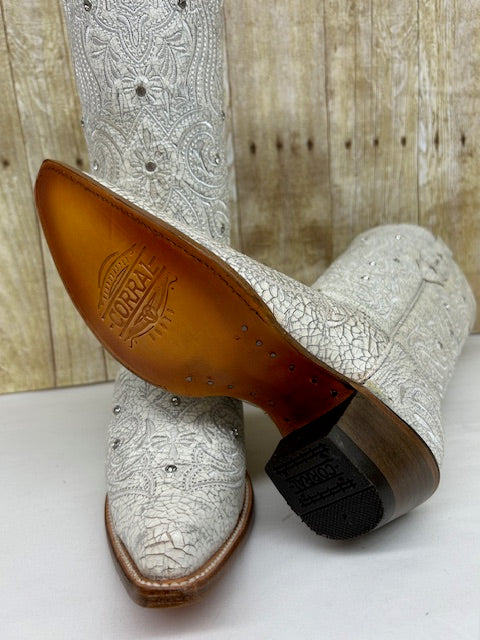 Corral - Z5123 Crackled Bone with Embroidery and Crystals - Image 5