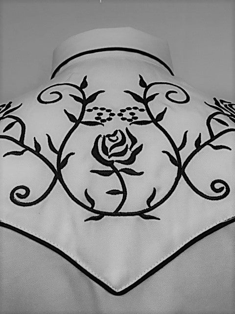 Scully - P-706W Black Floral Embroidery - Image 3