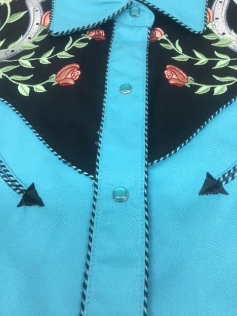 Scully - PL-637 Turq. Horseshoe Embellished - Image 4