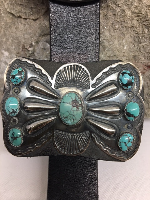Sterling Silver & Turquoise Concho Belt - Image 4