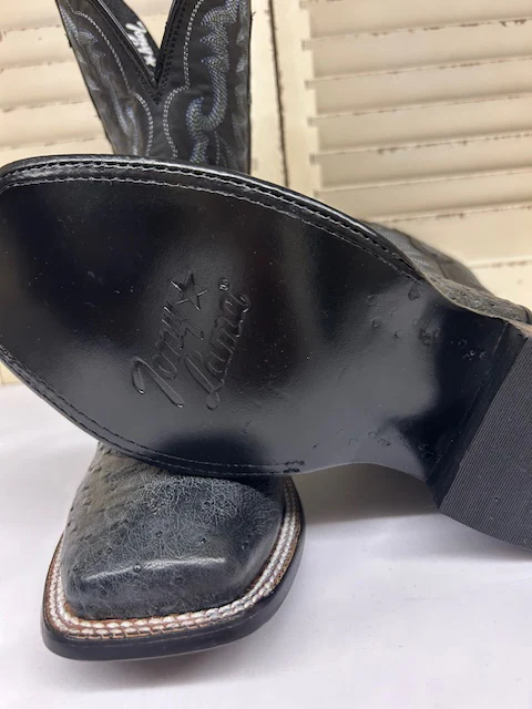 Tony Lama TL5382 Rancho Grey Smooth Ostrich Roper - Image 4